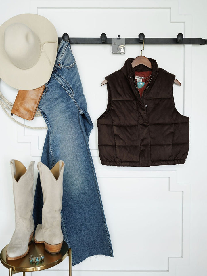 Bromley Chocolate Puffer Vest