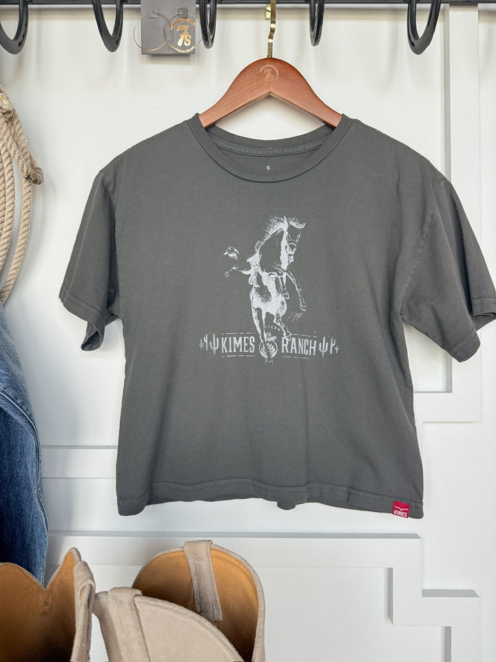 Bronc Rider Crop Graphic Tee