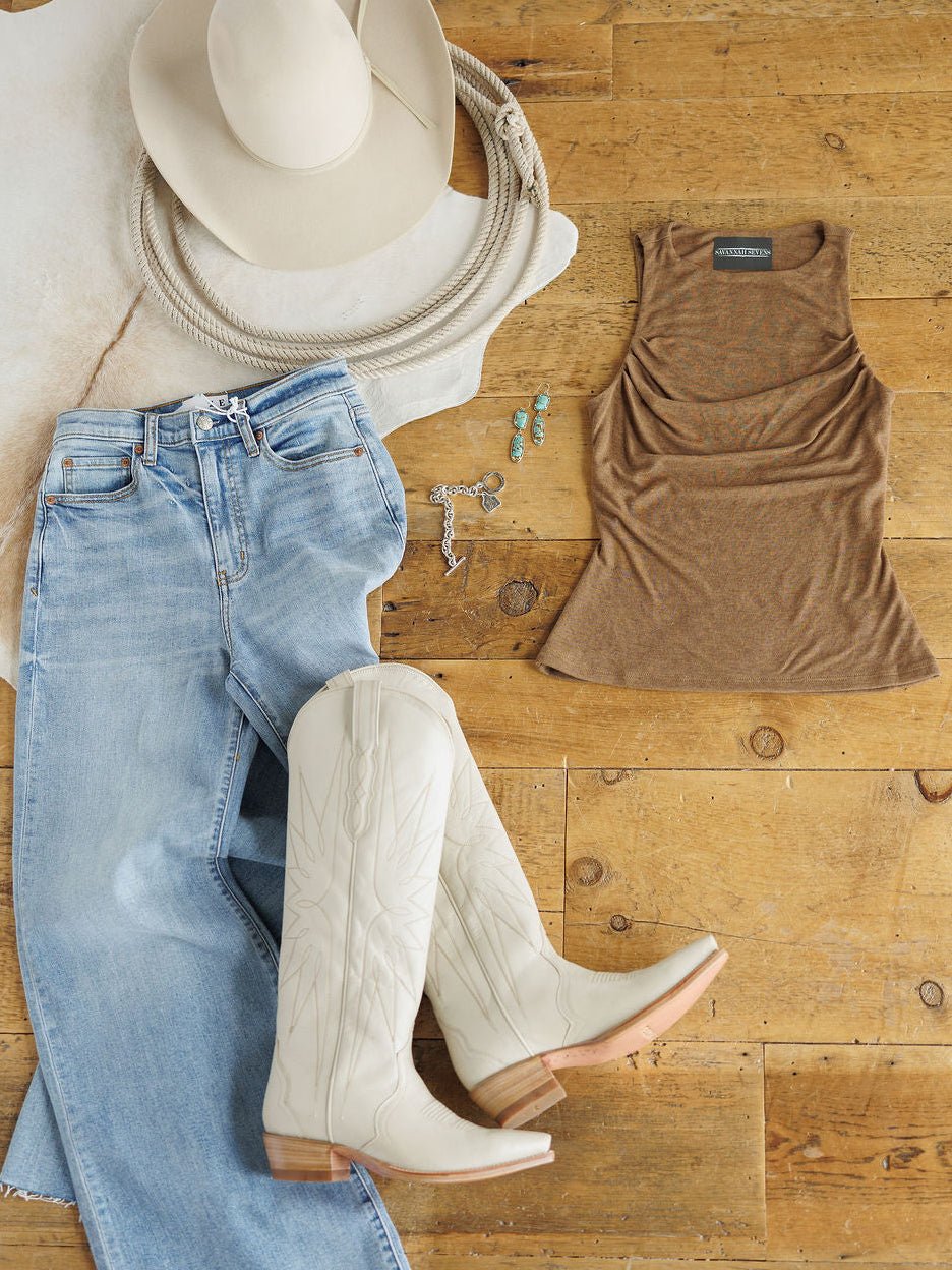 Brookshire Mocha Ruched Tank