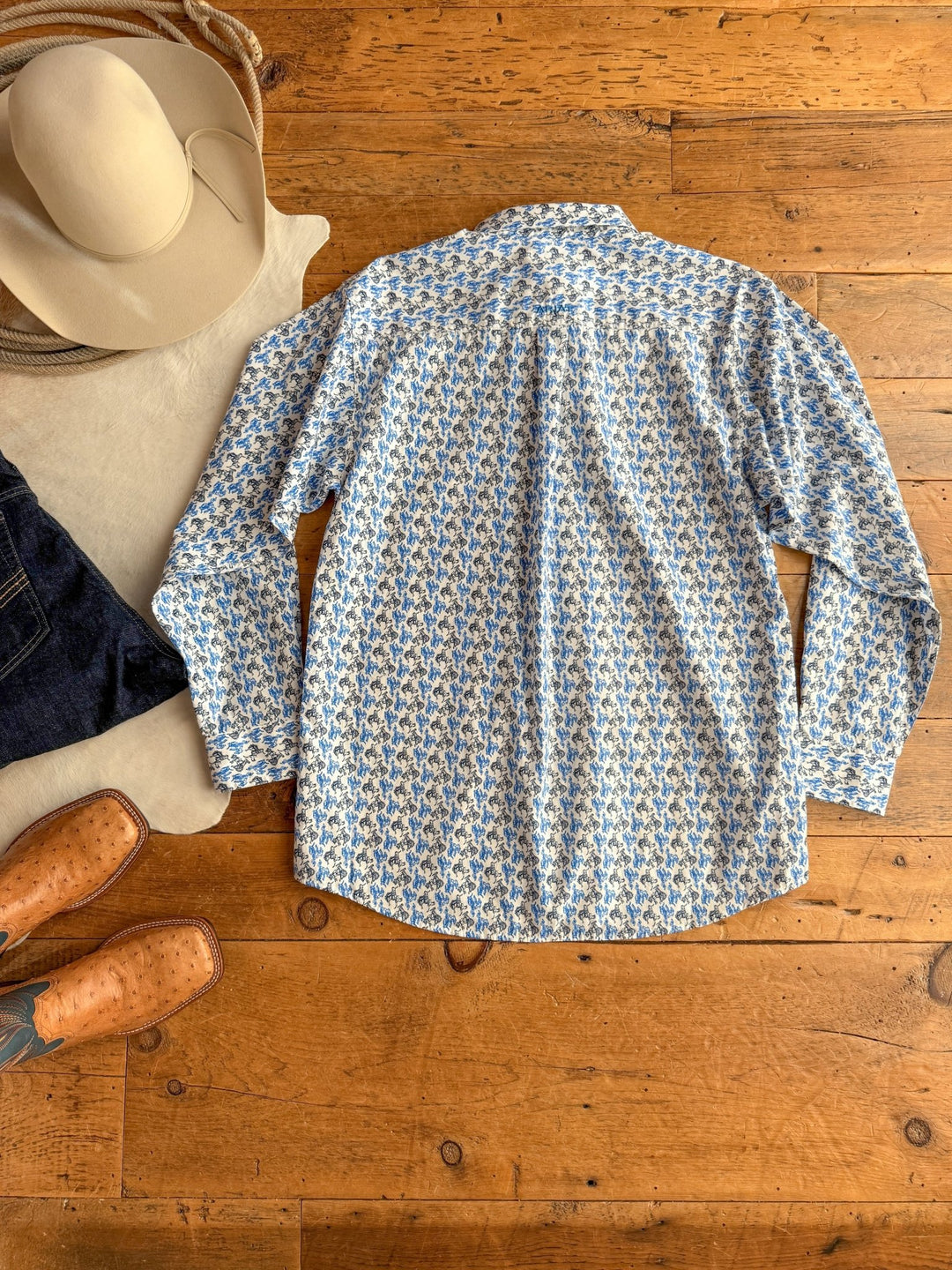 Buckman Ariat Men's Western Graphic Button Up