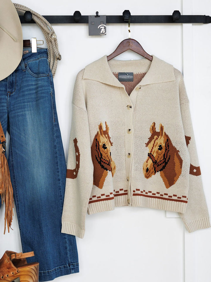 Caballo Oatmeal Western Cardigan