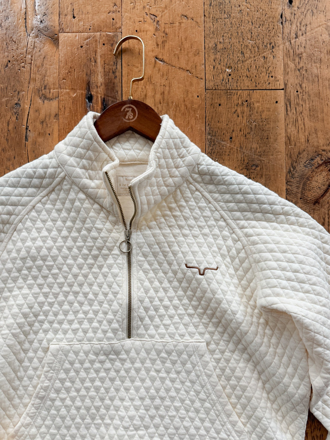 Caddo Cream Quilted Pullover