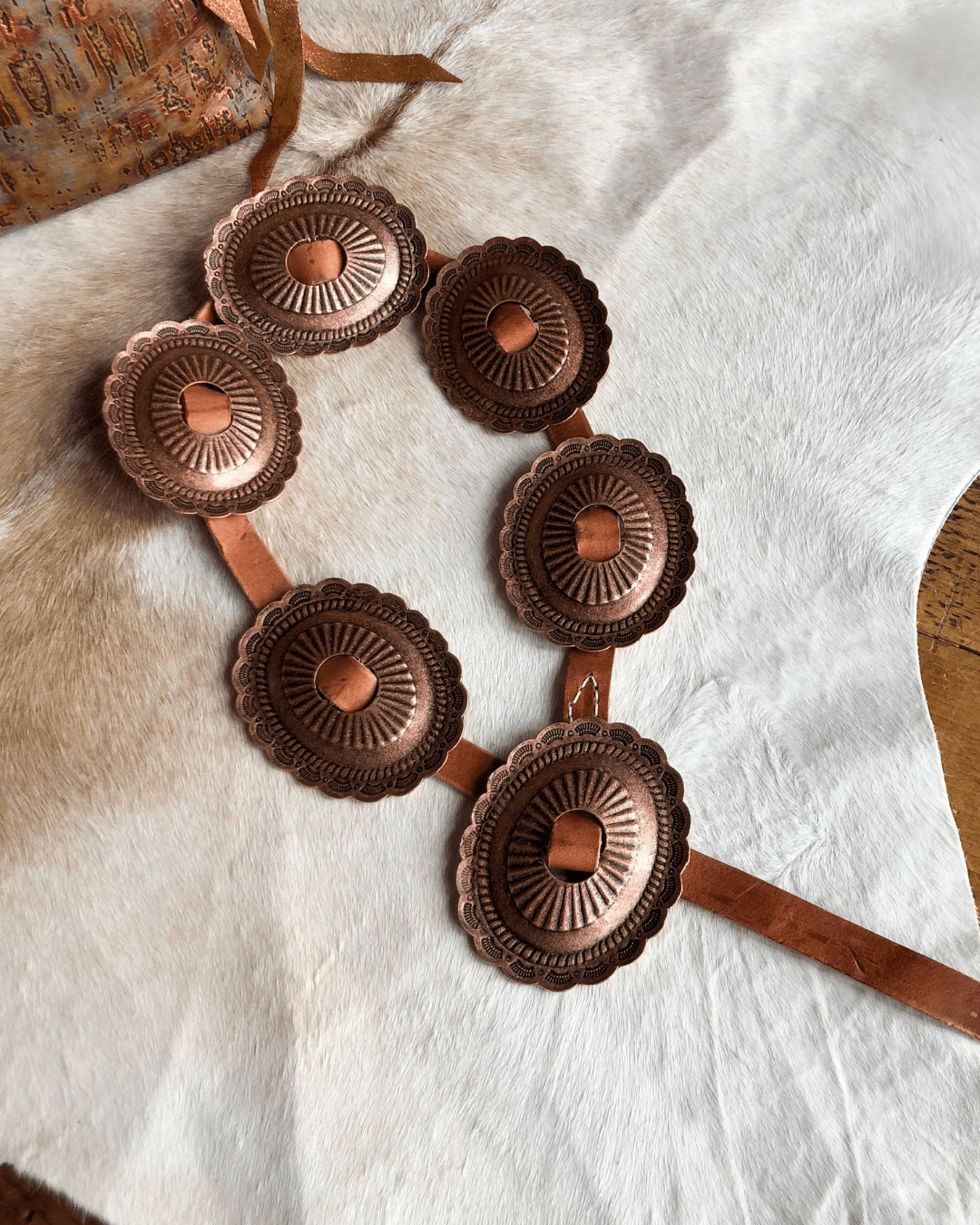 Calexico Copper Concho Belt