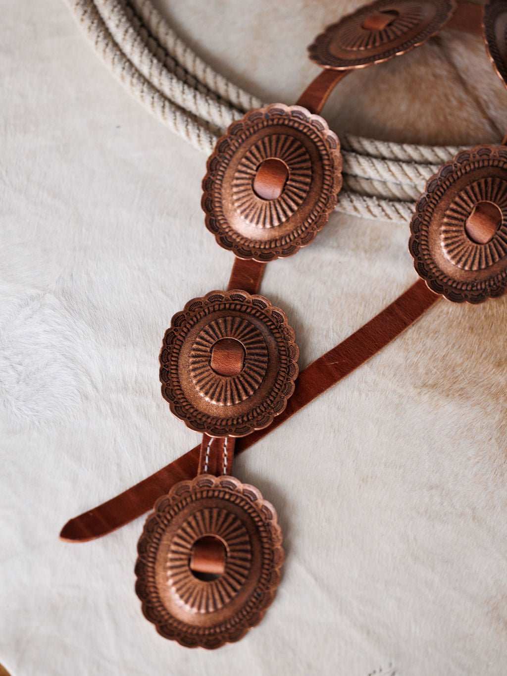 Calexico Copper Concho Belt