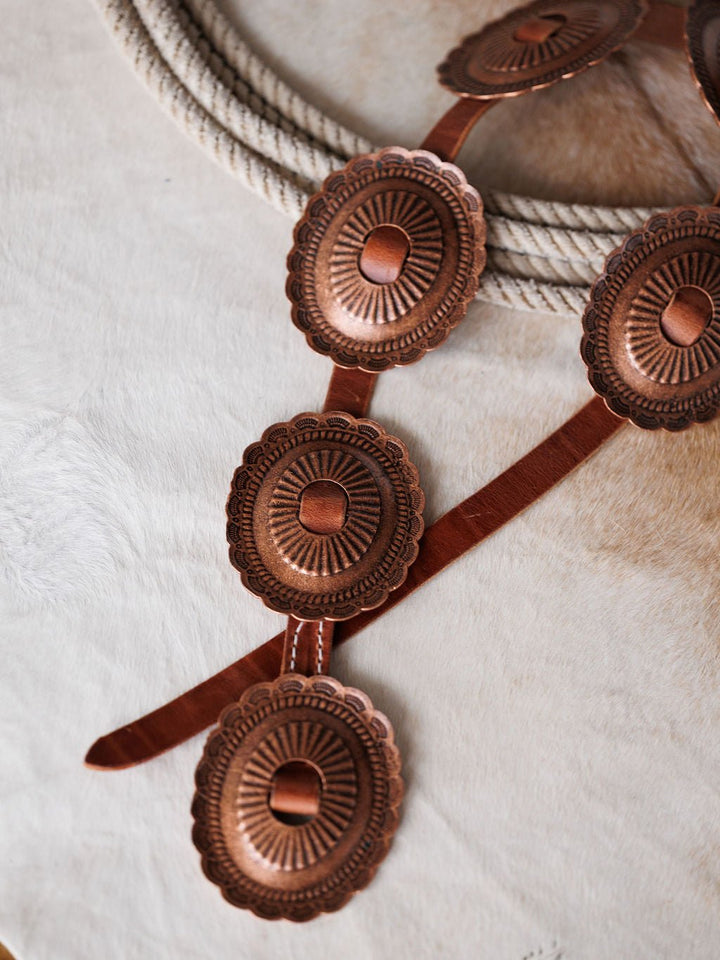 Calexico Copper Concho Belt