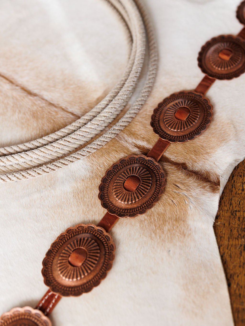 Calexico Copper Concho Belt