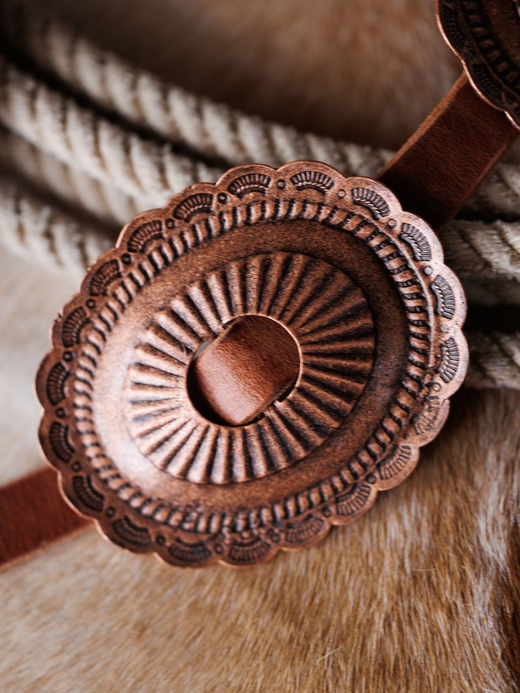Calexico Copper Concho Belt