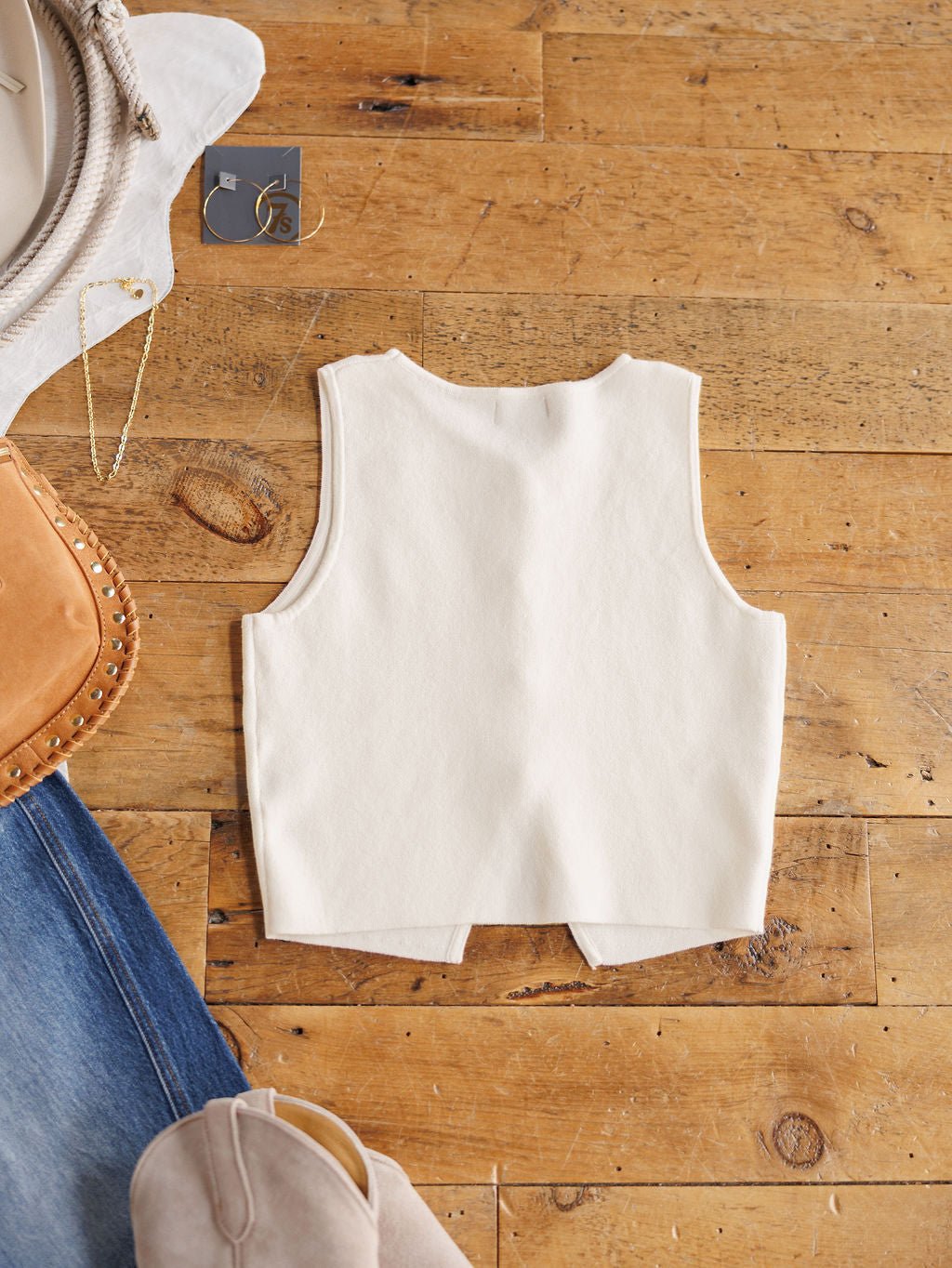 Calhan White Sleeveless Top