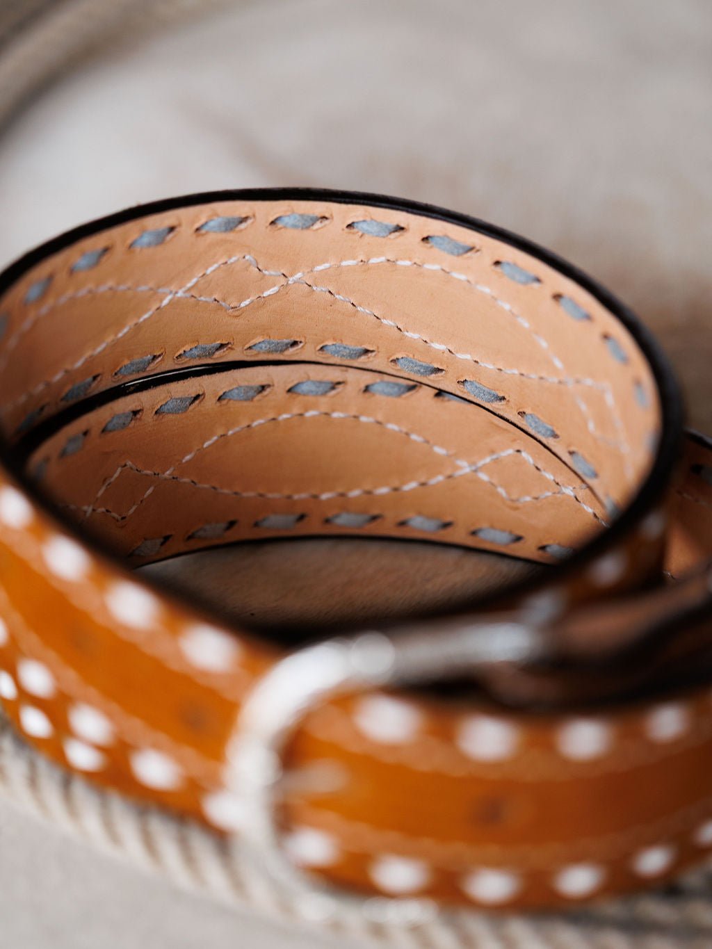 Chatham Leather Buck Stitch Belt