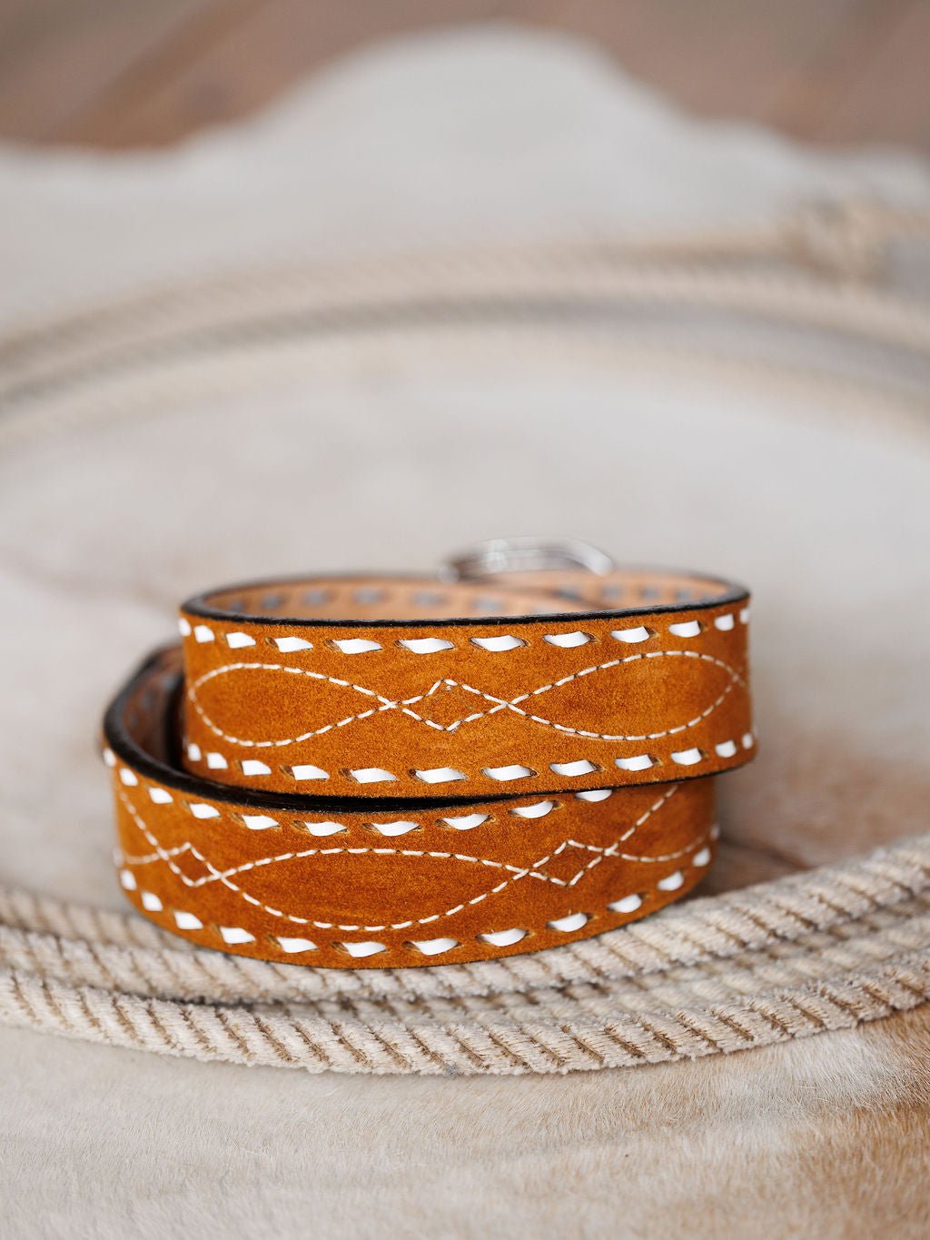 Chatham Leather Buck Stitch Belt
