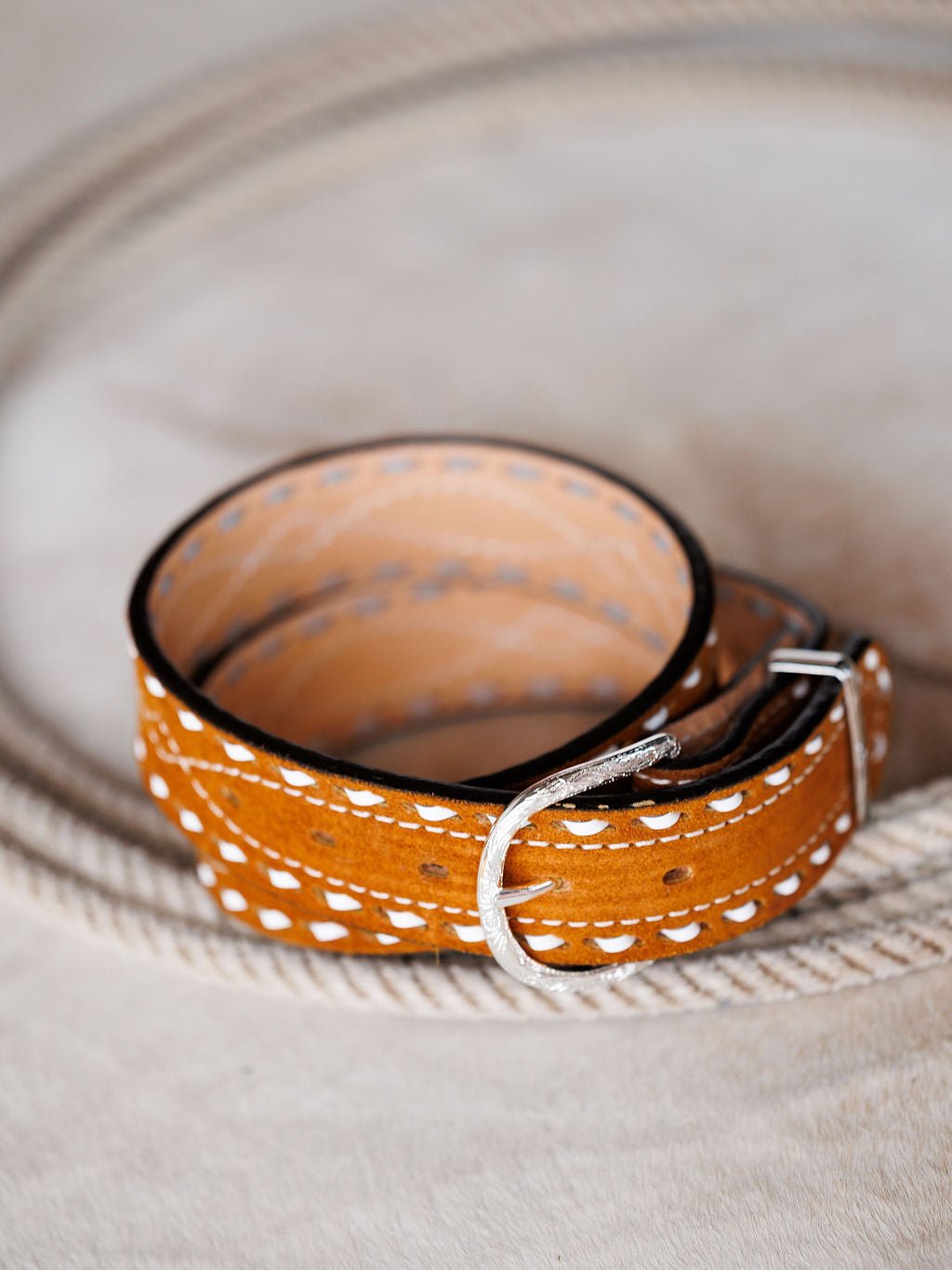 Chatham Leather Buck Stitch Belt