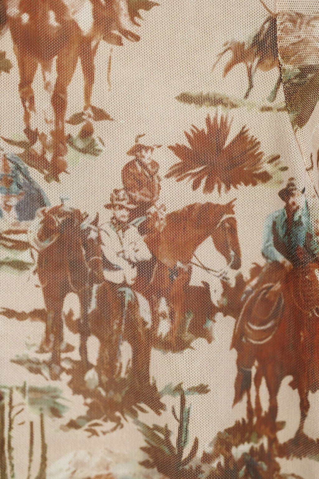 Chatom Western Mesh Top