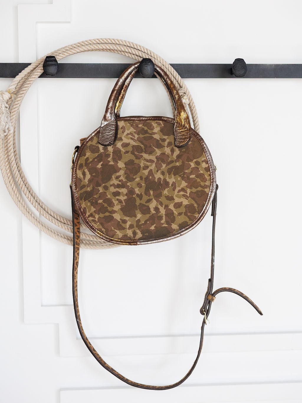 Checotah Camo Leather Handbag