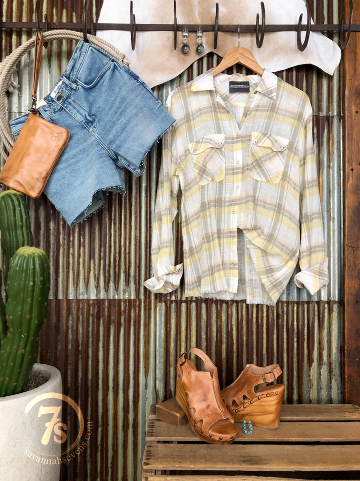 Chinook Plaid Button Up Top