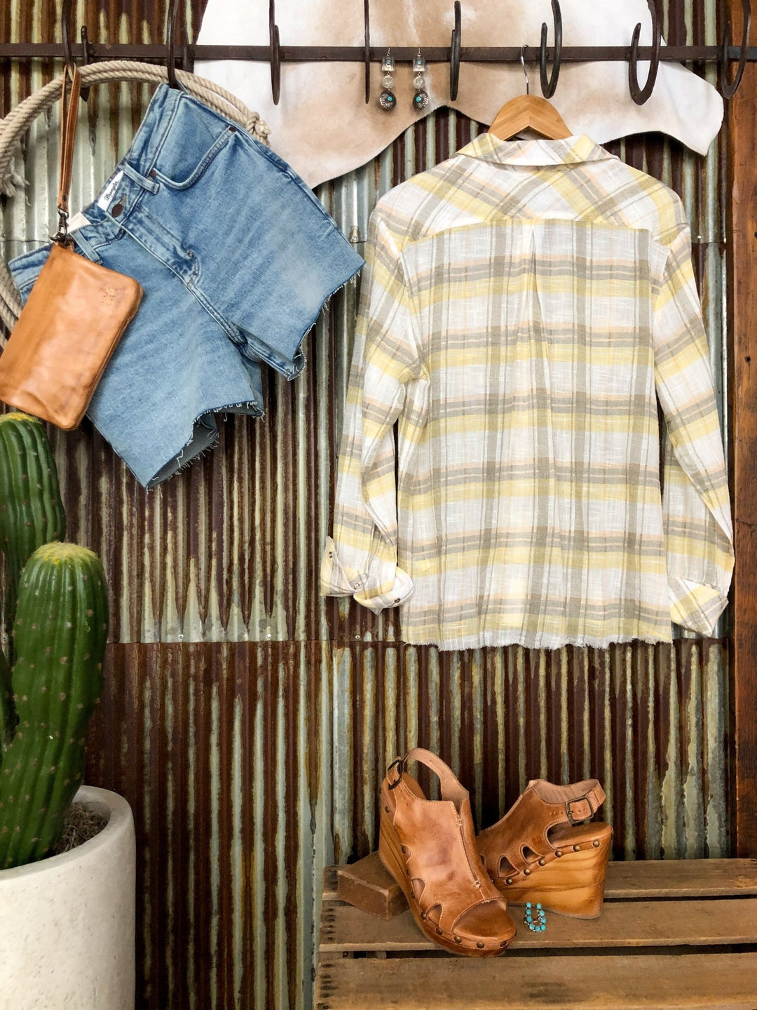 Chinook Plaid Button Up Top