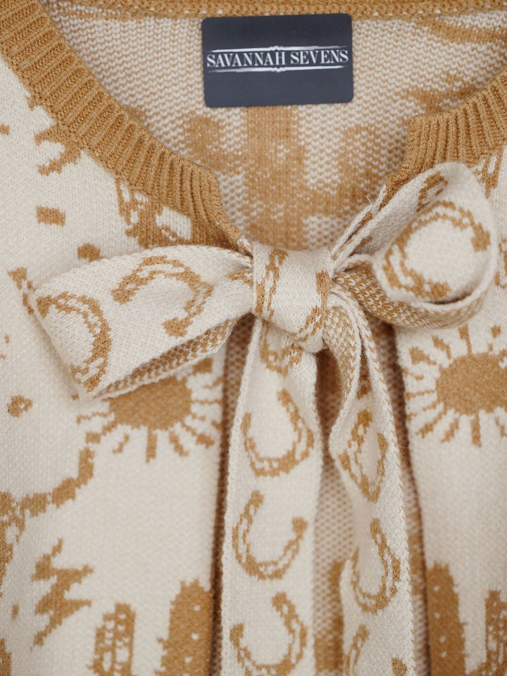 Coahoma Western Tie Front Sweater