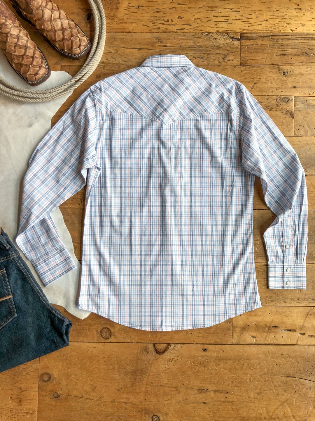 Colesburg Wrangler Men's Plaid Pearl Snap