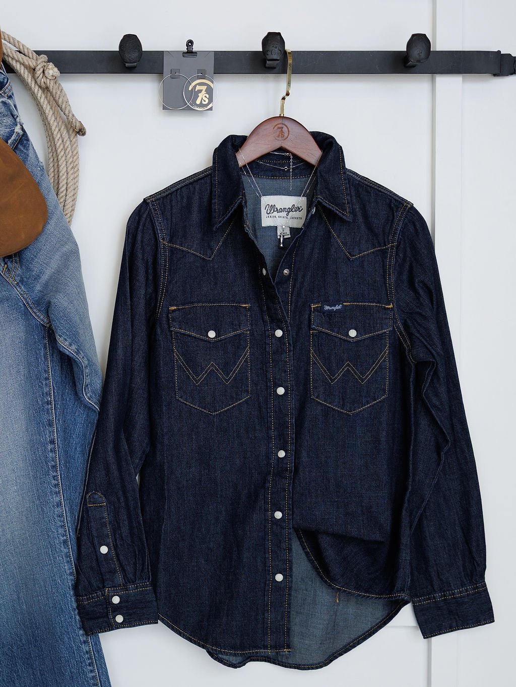 Conyers Wrangler Dark Denim Pearl Snap
