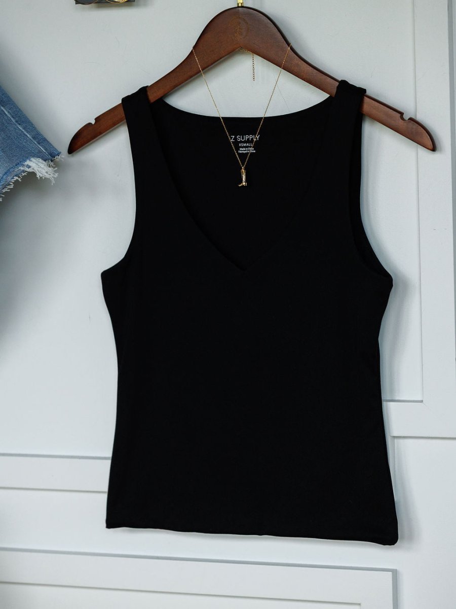 Corrigan Black Fitted Tank