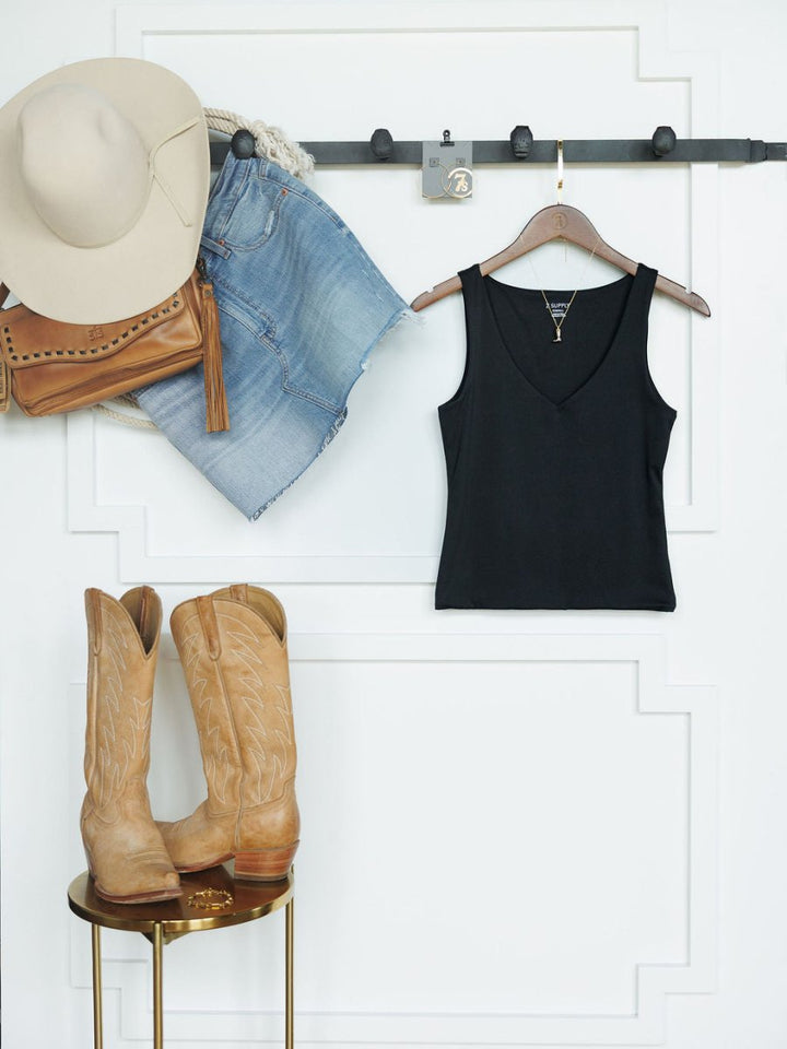 Corrigan Black Fitted Tank