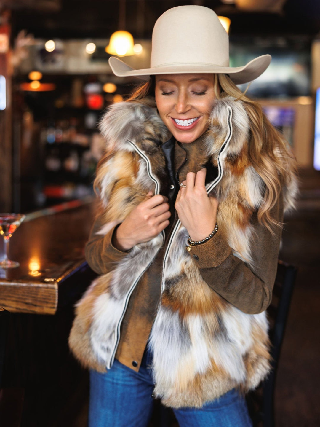 Covelo Fox Fur Vest