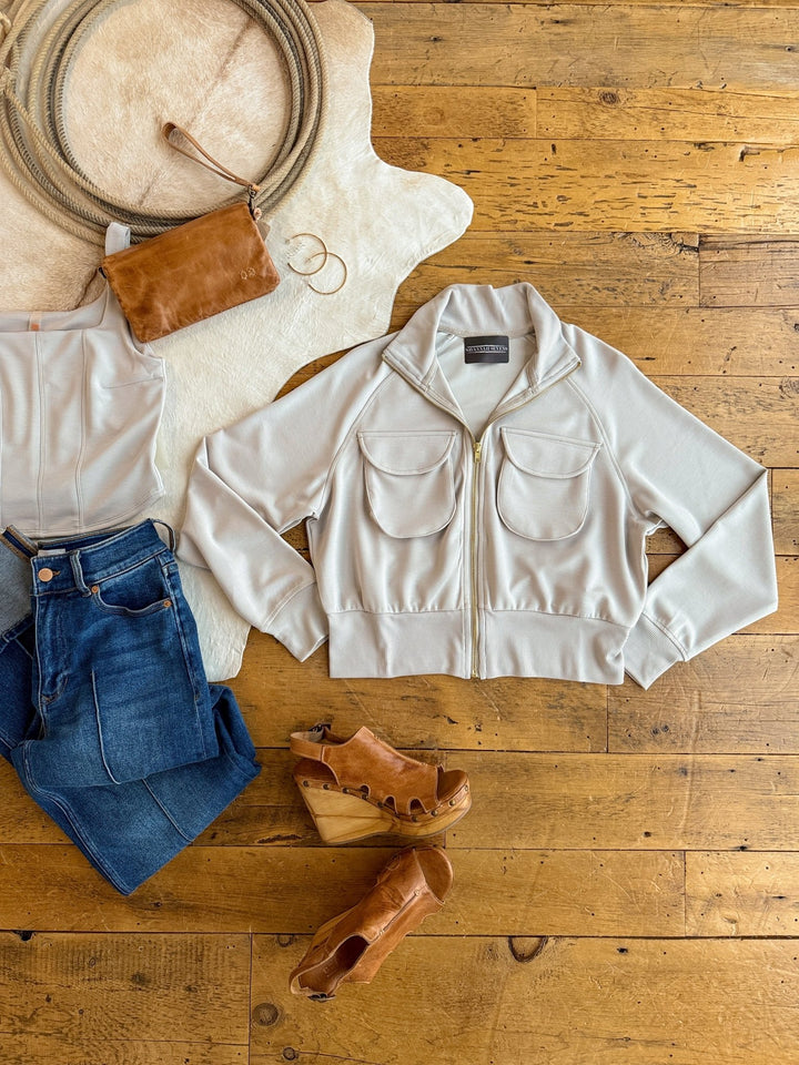 Cresson Light Grey Soft Stretch Jacket