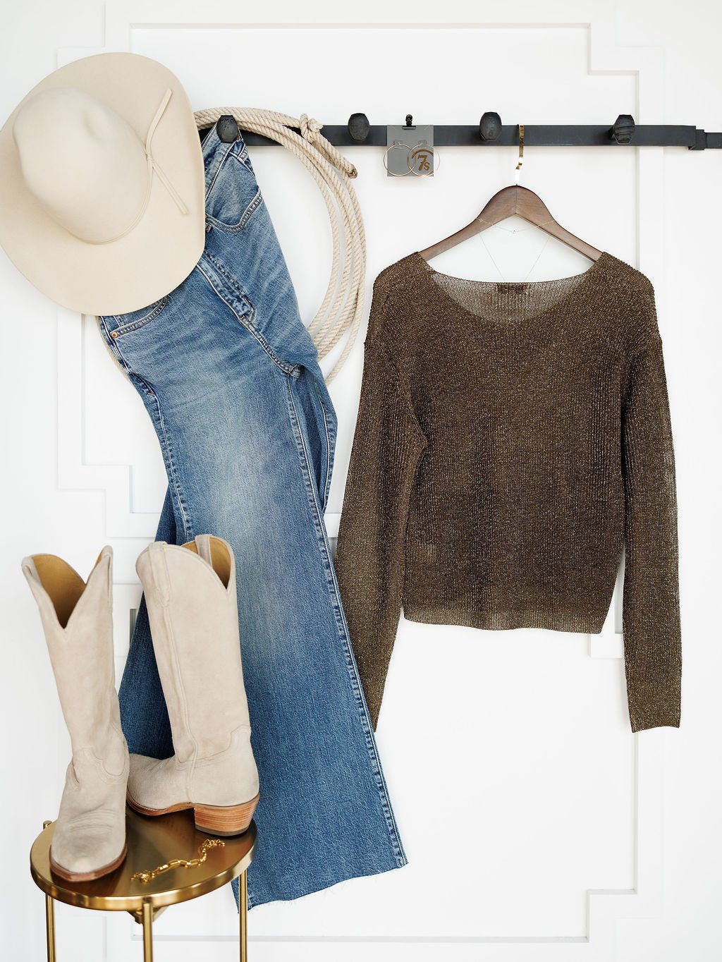 Crestone Metallic Knit Top