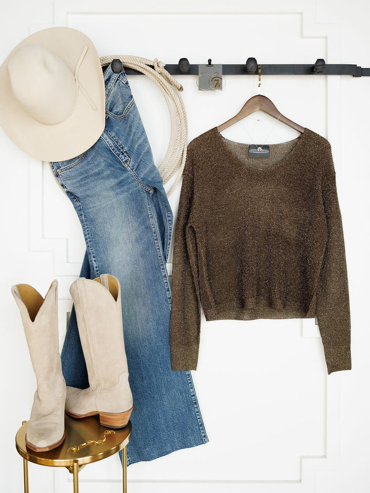 Crestone Metallic Knit Top