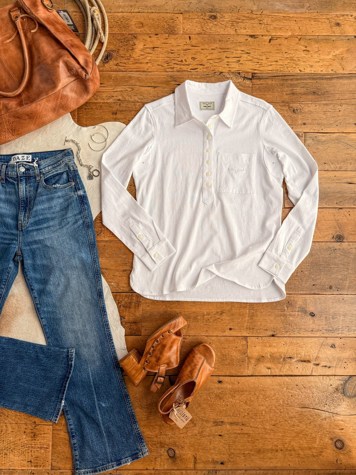 Creswell Kimes White Popover Top