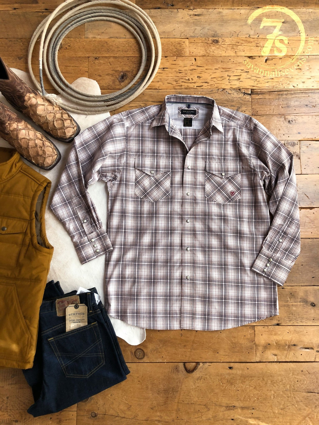Dalhart Ariat Men's Plaid Pearl Snap