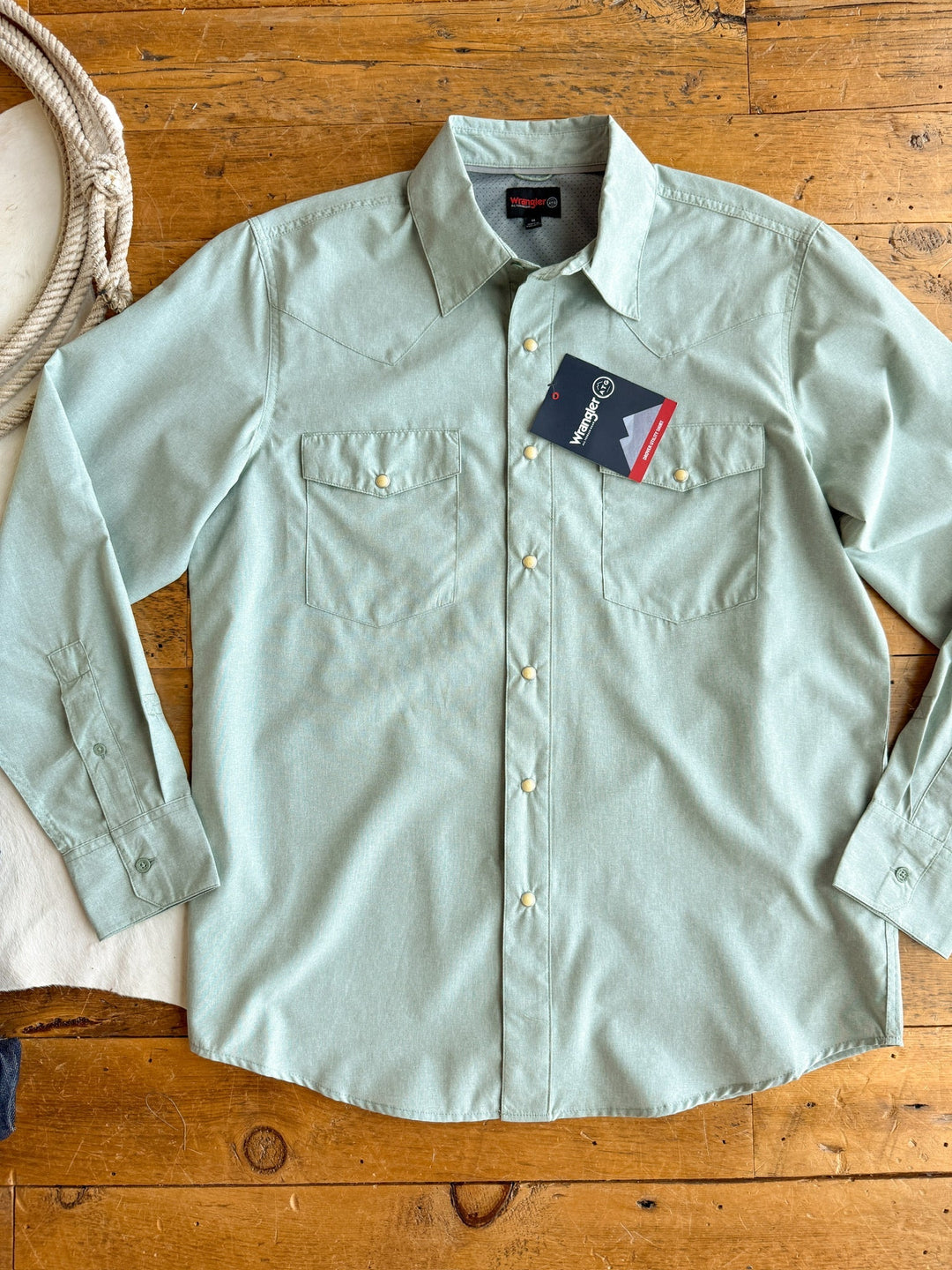 Dayton Wrangler Men's Sage Pearl Snap