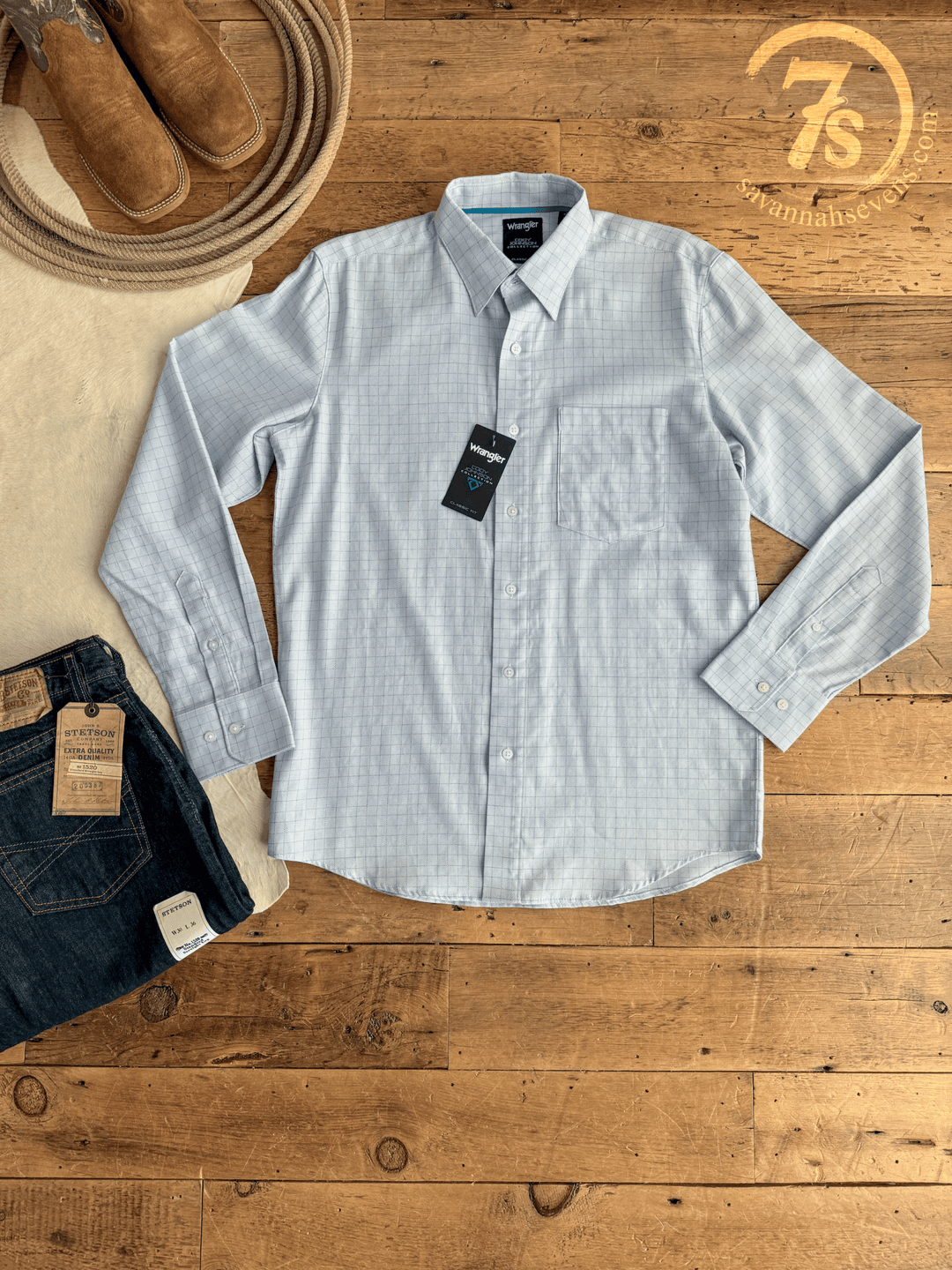 Deadwood Wrangler Men's Checkered Button Up