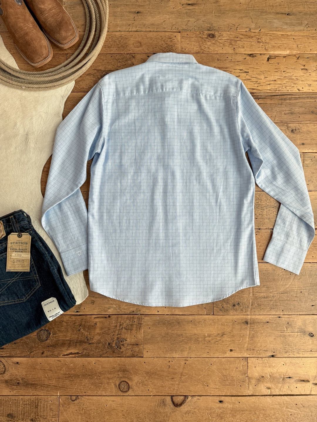 Deadwood Wrangler Men's Checkered Button Up