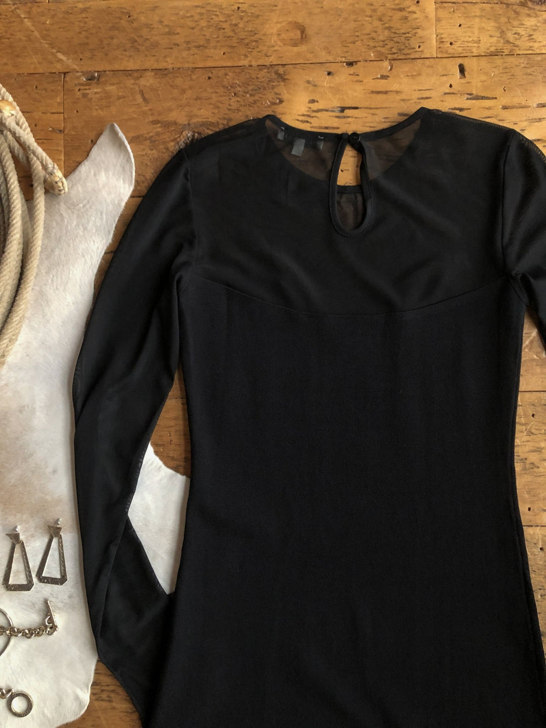 Delancey Black Long Sleeve Dress