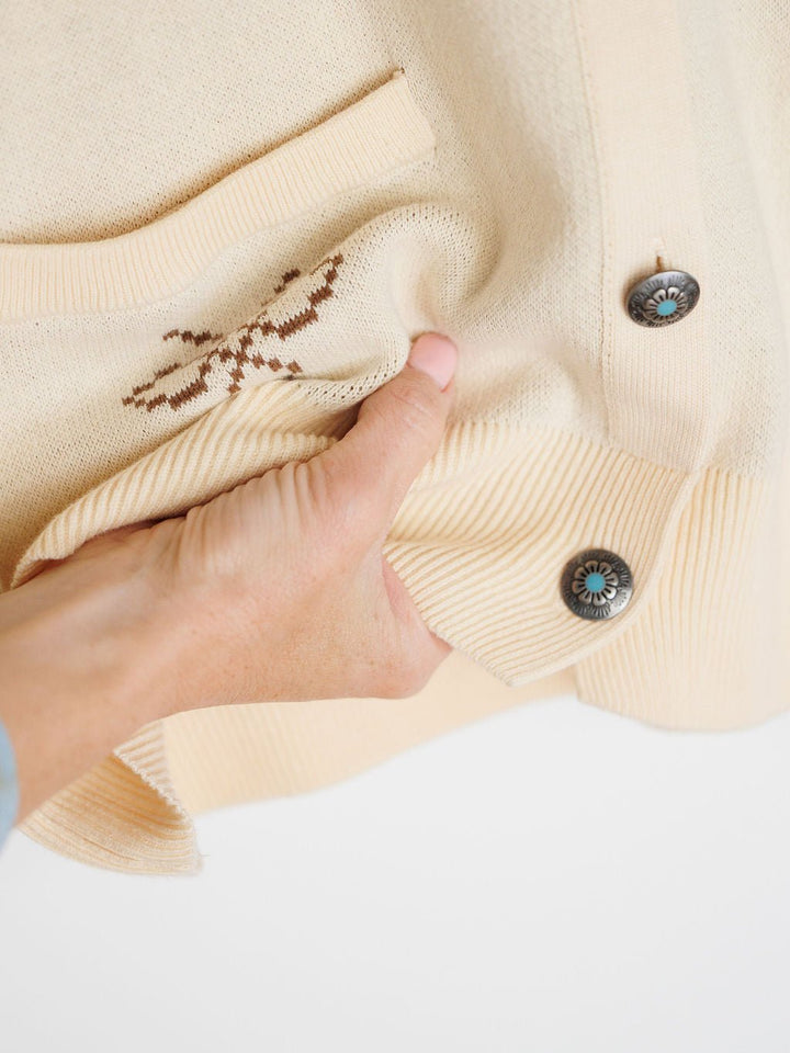 Dovray Cream Button Up Cardigan