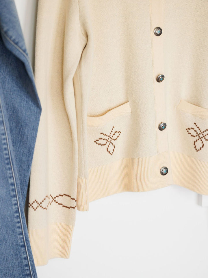 Dovray Cream Button Up Cardigan