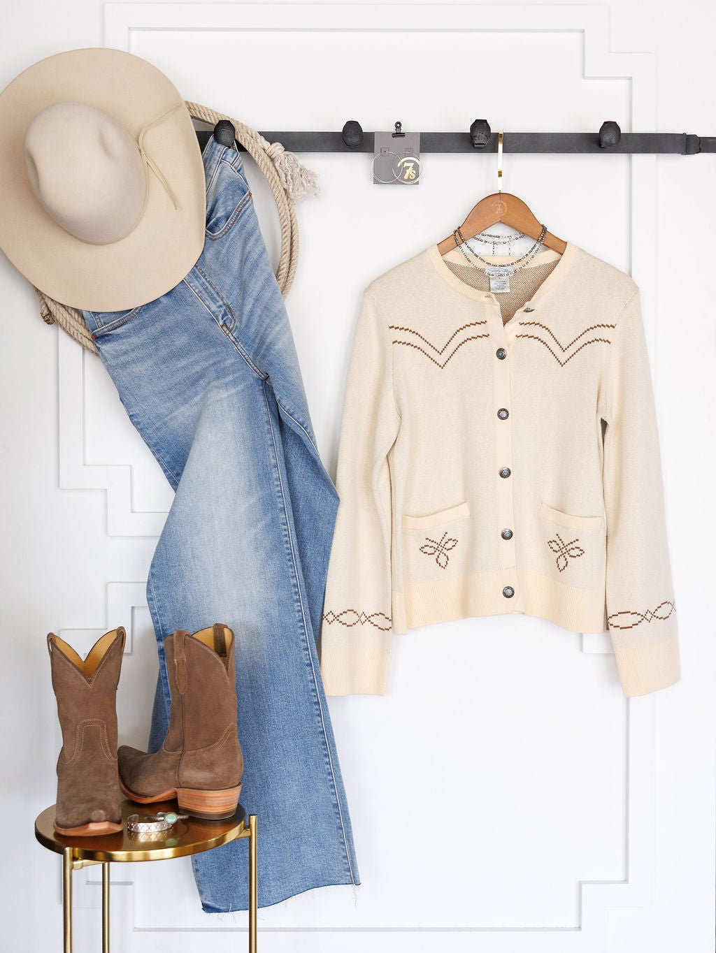 Dovray Cream Button Up Cardigan