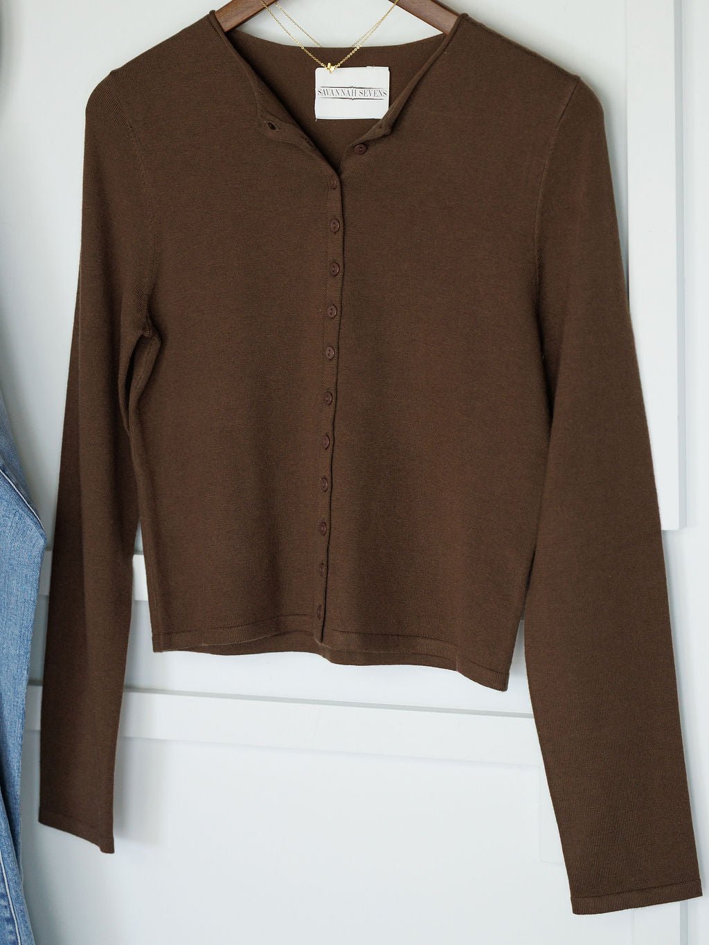 Norwood Chocolate Button Up Cardigan