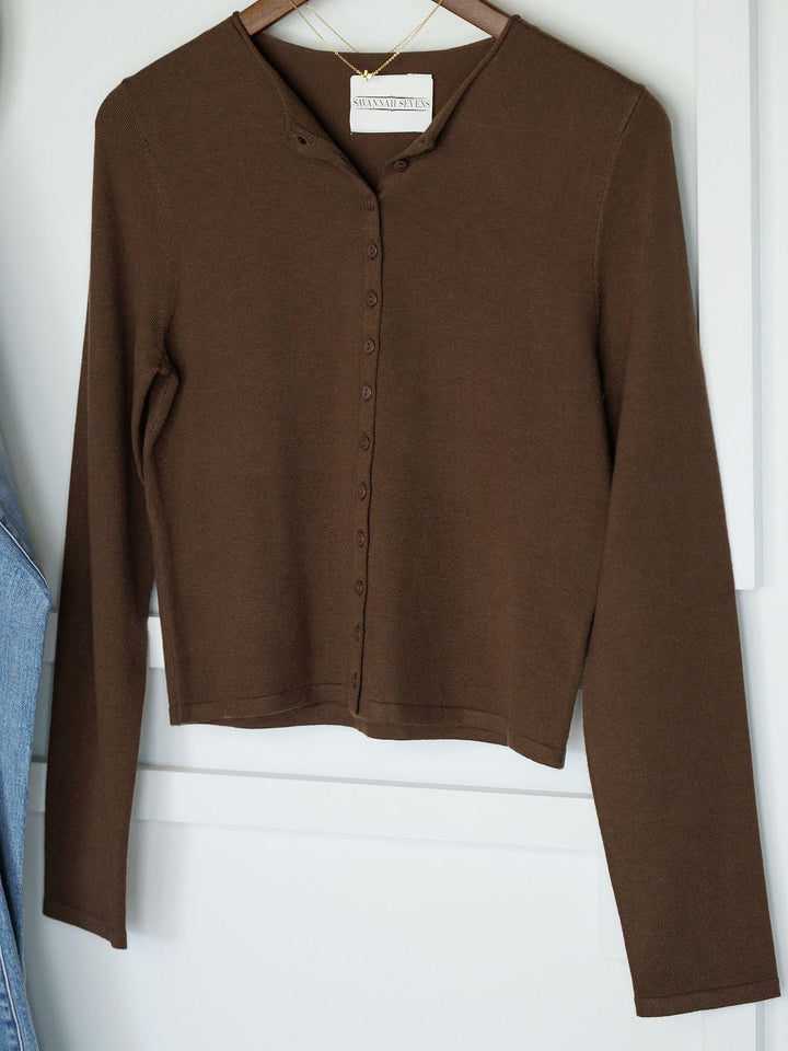 Norwood Chocolate Button Up Cardigan