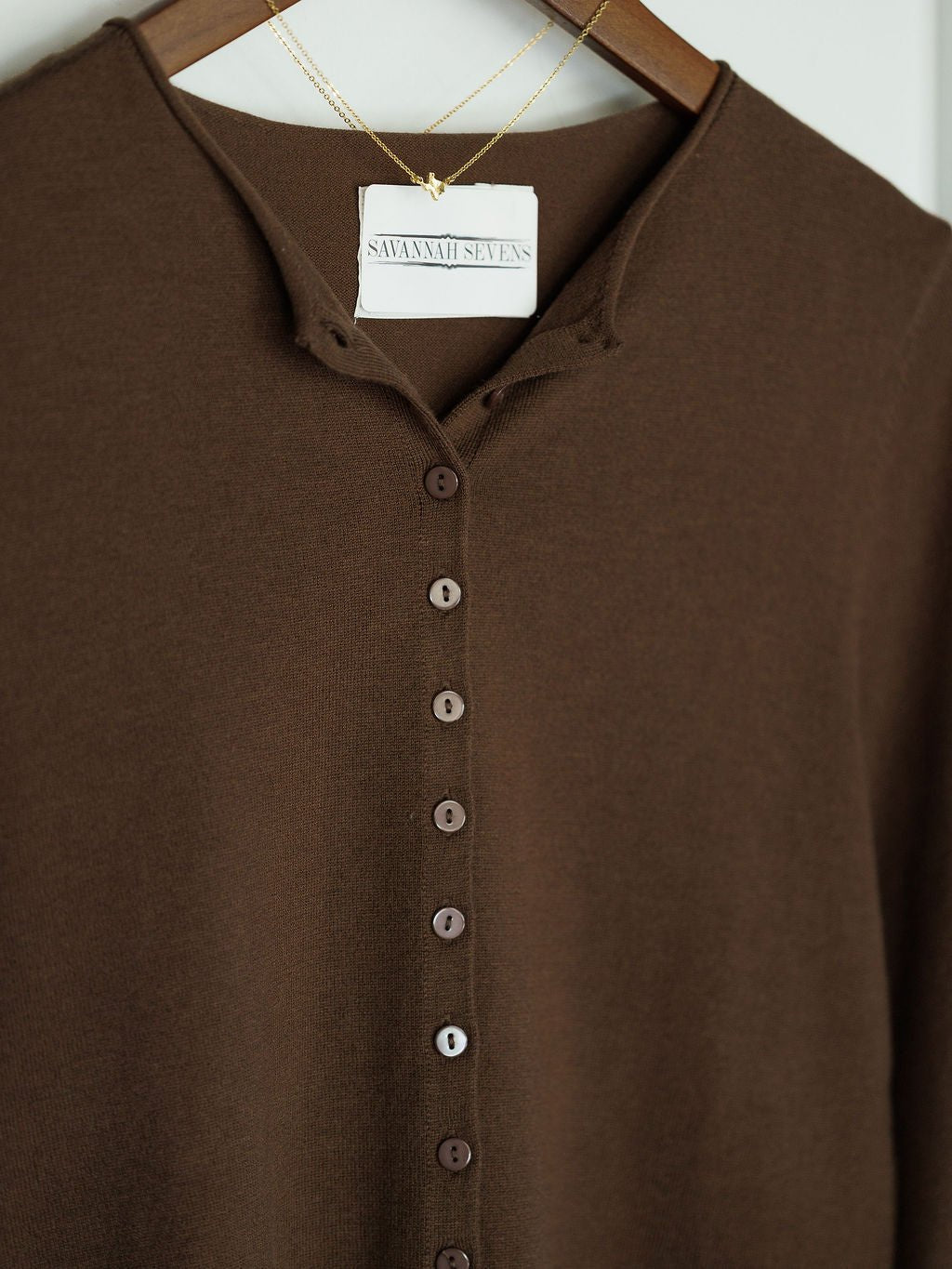 Norwood Chocolate Button Up Cardigan