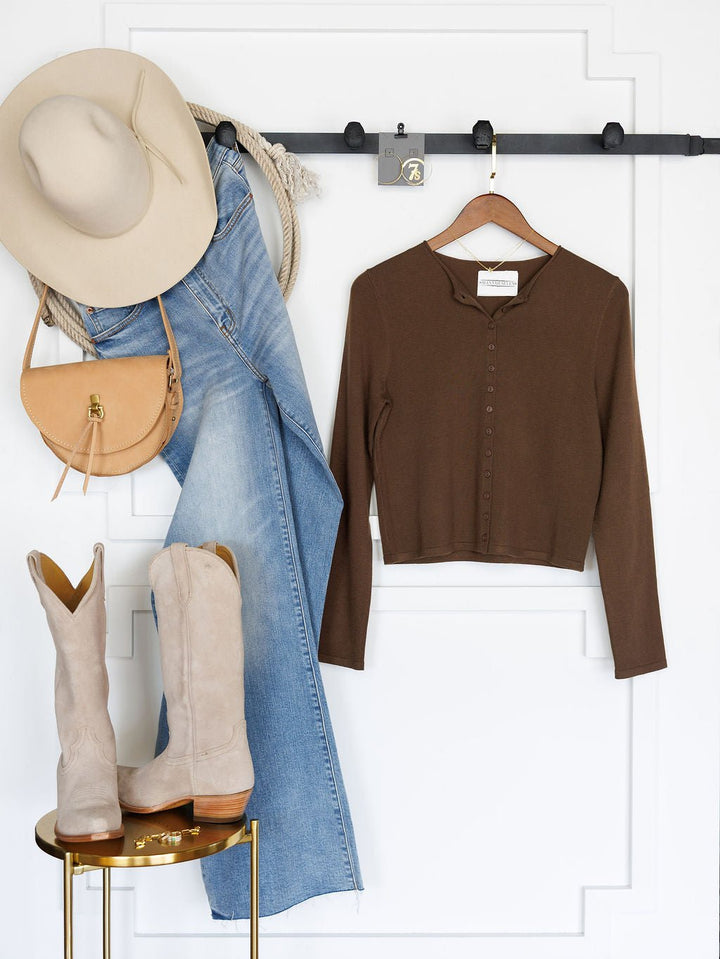 Norwood Chocolate Button Up Cardigan