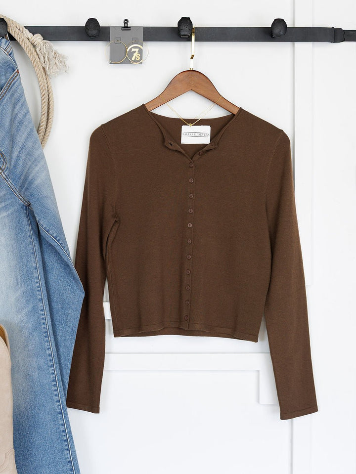 Norwood Chocolate Button Up Cardigan
