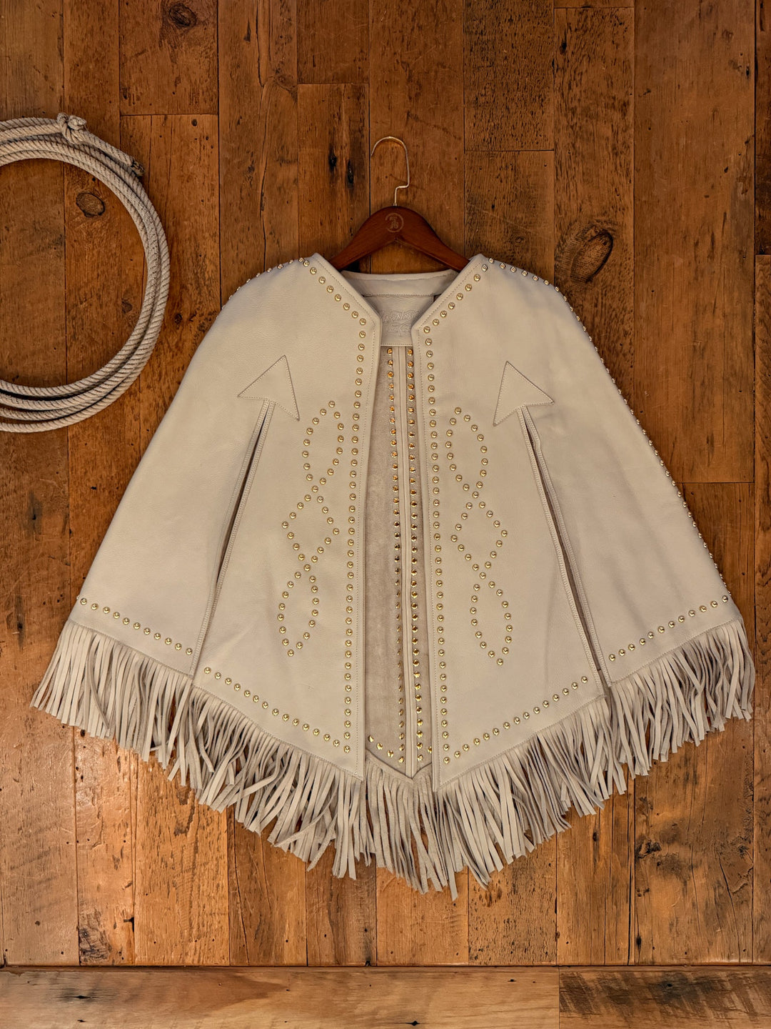 El Cerrito Stone Leather Studded Cape