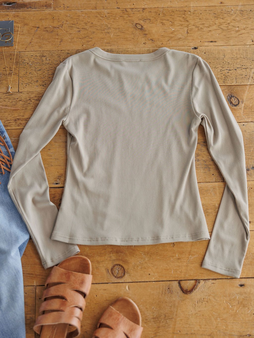 Emden Sandstone Ribbed Basic Top
