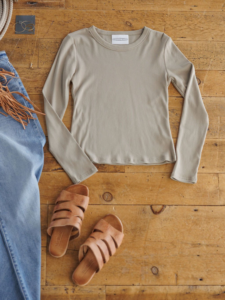 Emden Sandstone Ribbed Basic Top