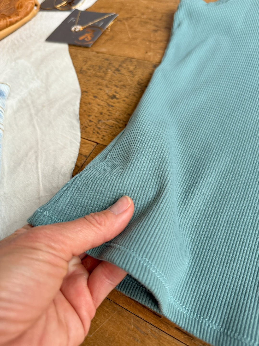 Fairview Blue Ribbed Basic Tank