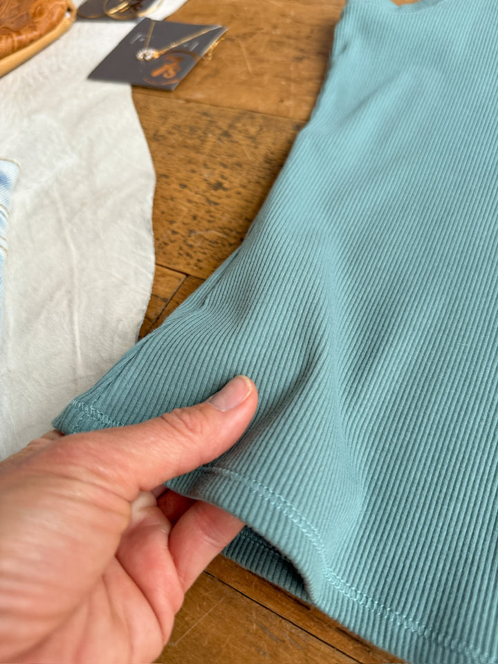 Fairview Blue Ribbed Basic Tank