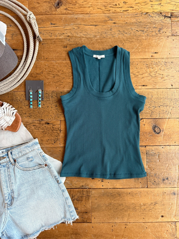 Fairview Teal Ribbed Basic Tank