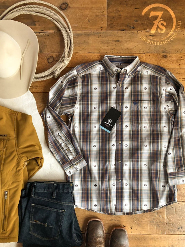 Felton Ariat Men's Plaid Button Up {S}