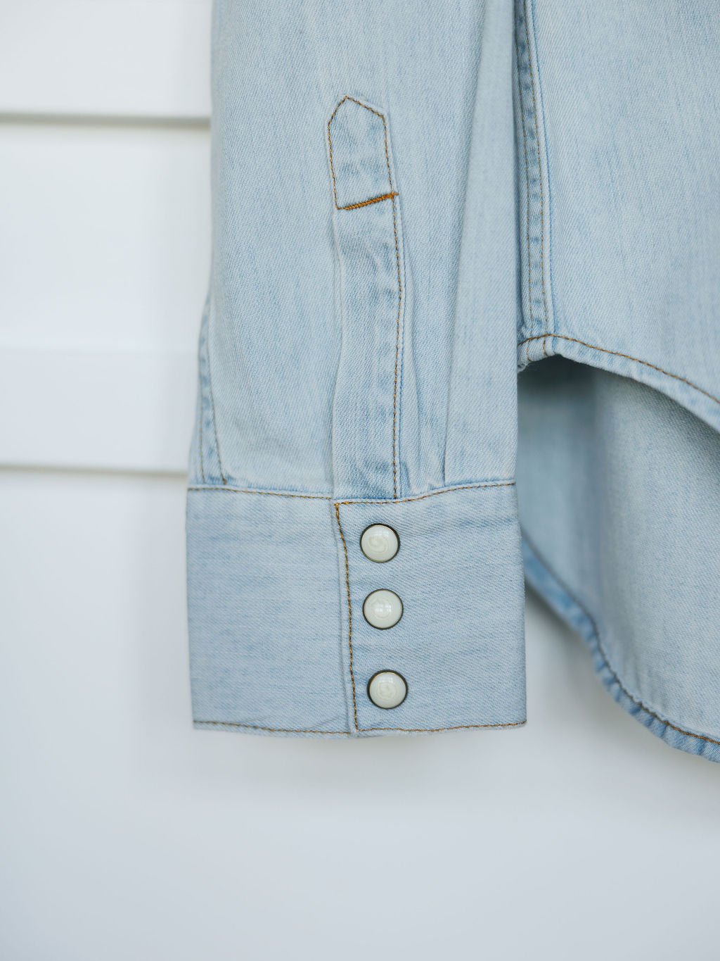 Gambler Pendleton Denim Pearl Snap Top